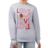 NHL Chicago Blackhawks G-III 4Her by Carl Banks Women's Lots Of Love Team Logo Graphic Pullover Sweatshirt