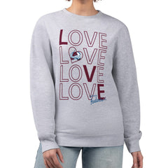 NHL Colorado Avalanche G-III 4Her by Carl Banks Women's Lots Of Love Team Logo Graphic Pullover Sweatshirt