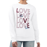 NHL Colorado Avalanche G-III 4Her by Carl Banks Women's Lots Of Love Team Logo Graphic Pullover Sweatshirt