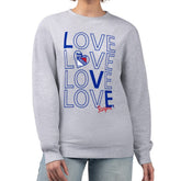 NHL New York Rangers G-III 4Her by Carl Banks Women's Lots Of Love Team Logo Graphic Pullover Sweatshirt