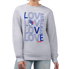 NHL New York Rangers G-III 4Her by Carl Banks Women's Lots Of Love Team Logo Graphic Pullover Sweatshirt