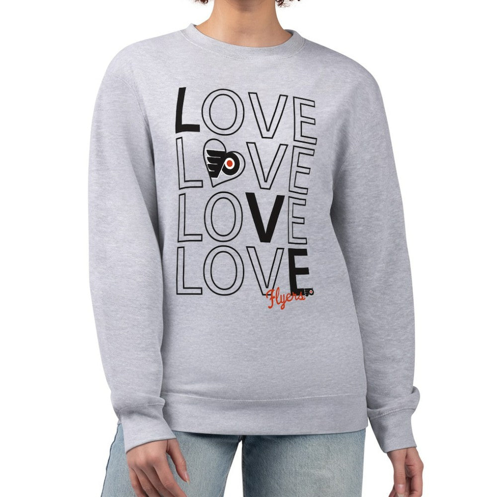 NHL Philadelphia Flyers G-III 4Her by Carl Banks Women's Lots Of Love Team Logo Graphic Pullover Sweatshirt