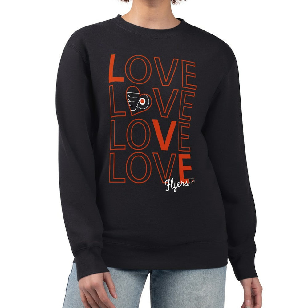 NHL Philadelphia Flyers G-III 4Her by Carl Banks Women's Lots Of Love Team Logo Graphic Pullover Sweatshirt
