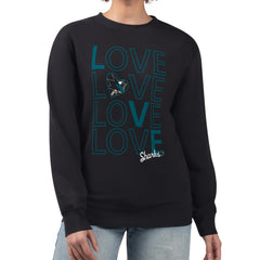 NHL San Jose Sharks G-III 4Her by Carl Banks Women's Lots Of Love Team Logo Graphic Pullover Sweatshirt