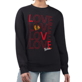 NHL Chicago Blackhawks G-III 4Her by Carl Banks Women's Lots Of Love Team Logo Graphic Pullover Sweatshirt