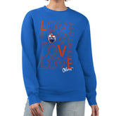 NHL Edmonton Oilers G-III 4Her by Carl Banks Women's Lots Of Love Team Logo Graphic Pullover Sweatshirt
