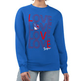 NHL New York Rangers G-III 4Her by Carl Banks Women's Lots Of Love Team Logo Graphic Pullover Sweatshirt