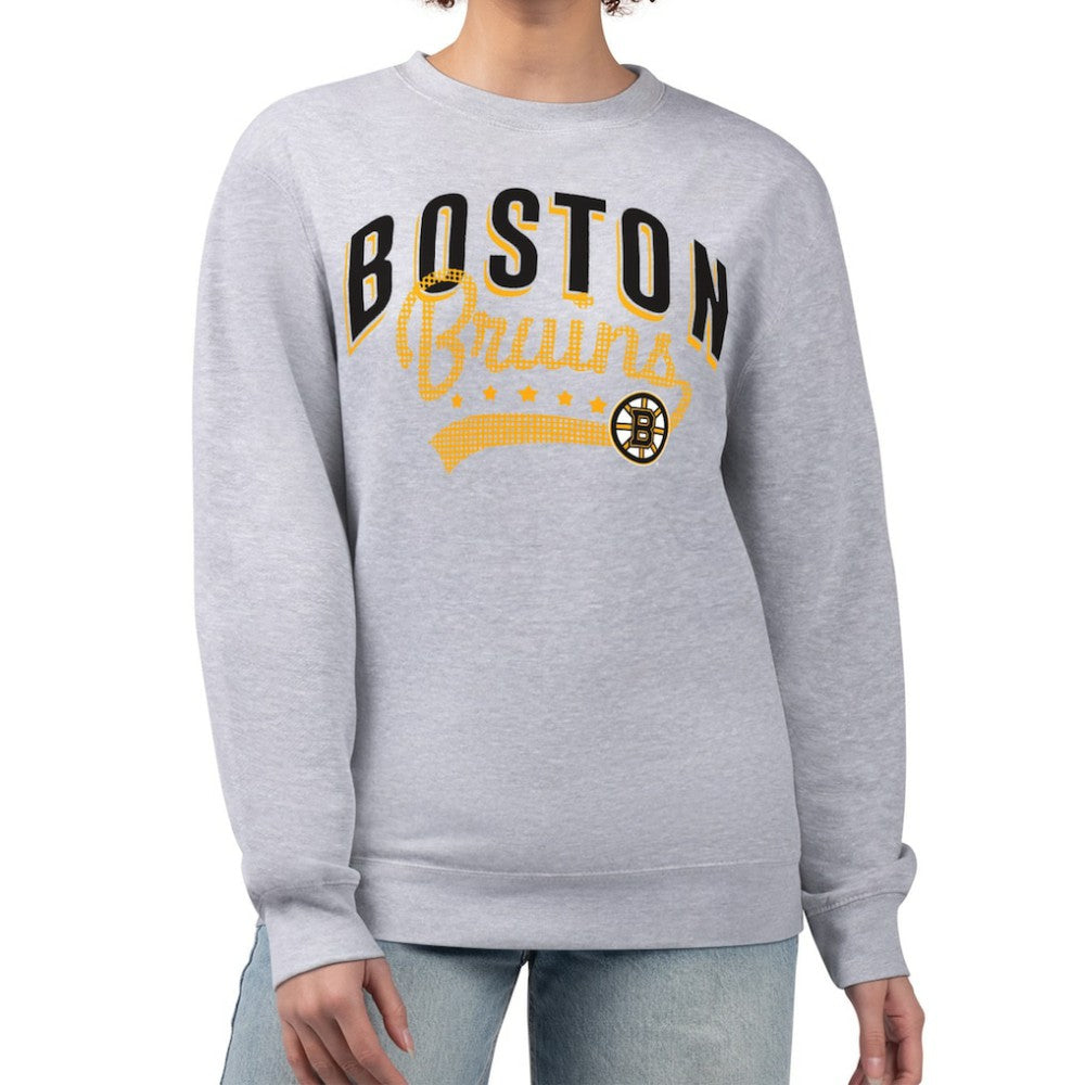 NHL Boston Bruins G-III 4Her by Carl Banks Women's Filigree Team Graphic Fleece Pullover Sweatshirt