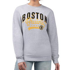 NHL Boston Bruins G-III 4Her by Carl Banks Women's Filigree Team Graphic Fleece Pullover Sweatshirt