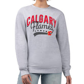 NHL Calgary Flames G-III 4Her by Carl Banks Women's Filigree Team Graphic Fleece Pullover Sweatshirt