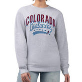 NHL Colorado Avalanche G-III 4Her by Carl Banks Women's Filigree Team Graphic Fleece Pullover Sweatshirt