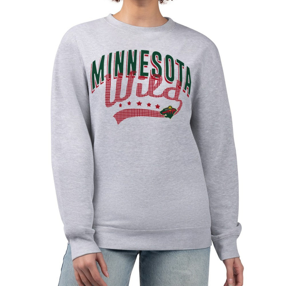 NHL Minnesota Wild G-III 4Her by Carl Banks Women's Filigree Team Graphic Fleece Pullover Sweatshirt