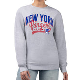 NHL New York Rangers G-III 4Her by Carl Banks Women's Filigree Team Graphic Fleece Pullover Sweatshirt