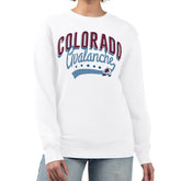 NHL Colorado Avalanche G-III 4Her by Carl Banks Women's Filigree Team Graphic Fleece Pullover Sweatshirt