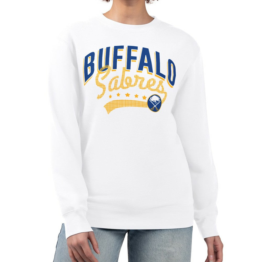 NHL Buffalo Sabres G-III 4Her by Carl Banks Women's Filigree Team Graphic Fleece Pullover Sweatshirt