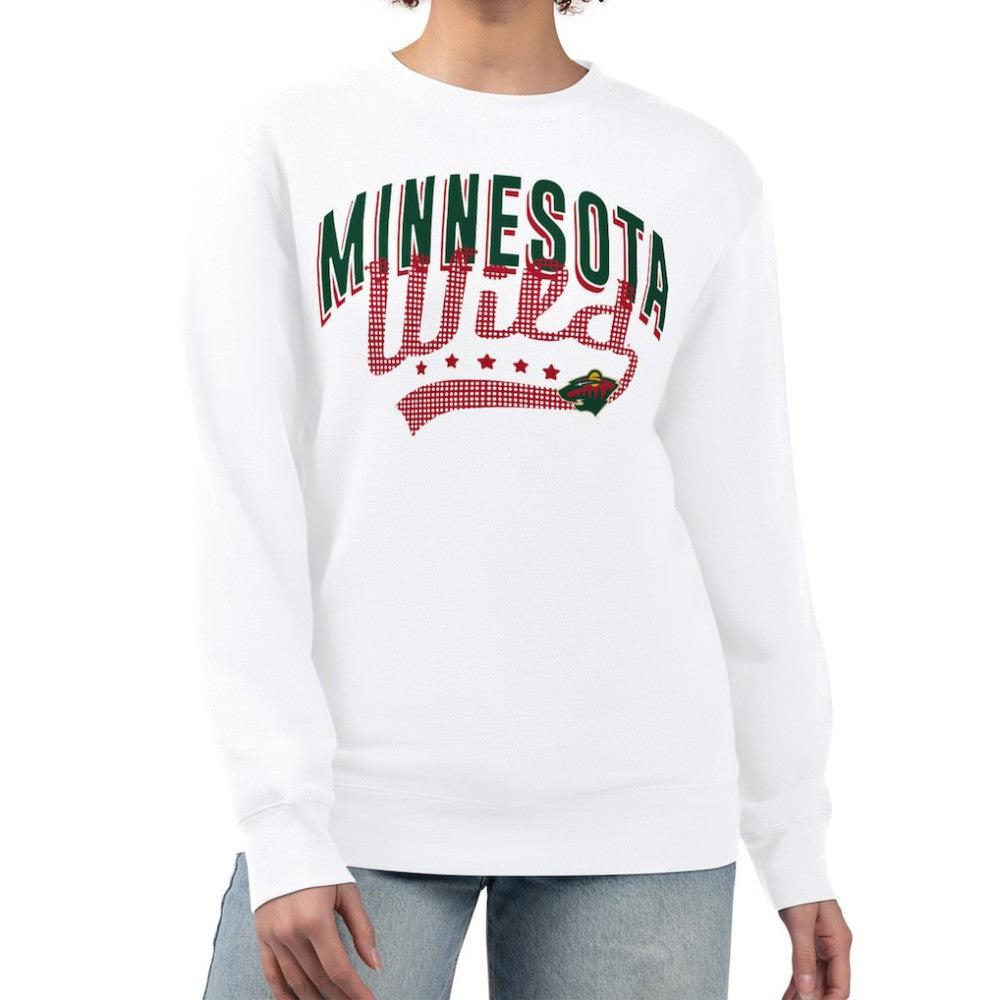 NHL Minnesota Wild G-III 4Her by Carl Banks Women's Filigree Team Graphic Fleece Pullover Sweatshirt