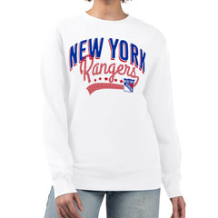 NHL New York Rangers G-III 4Her by Carl Banks Women's Filigree Team Graphic Fleece Pullover Sweatshirt
