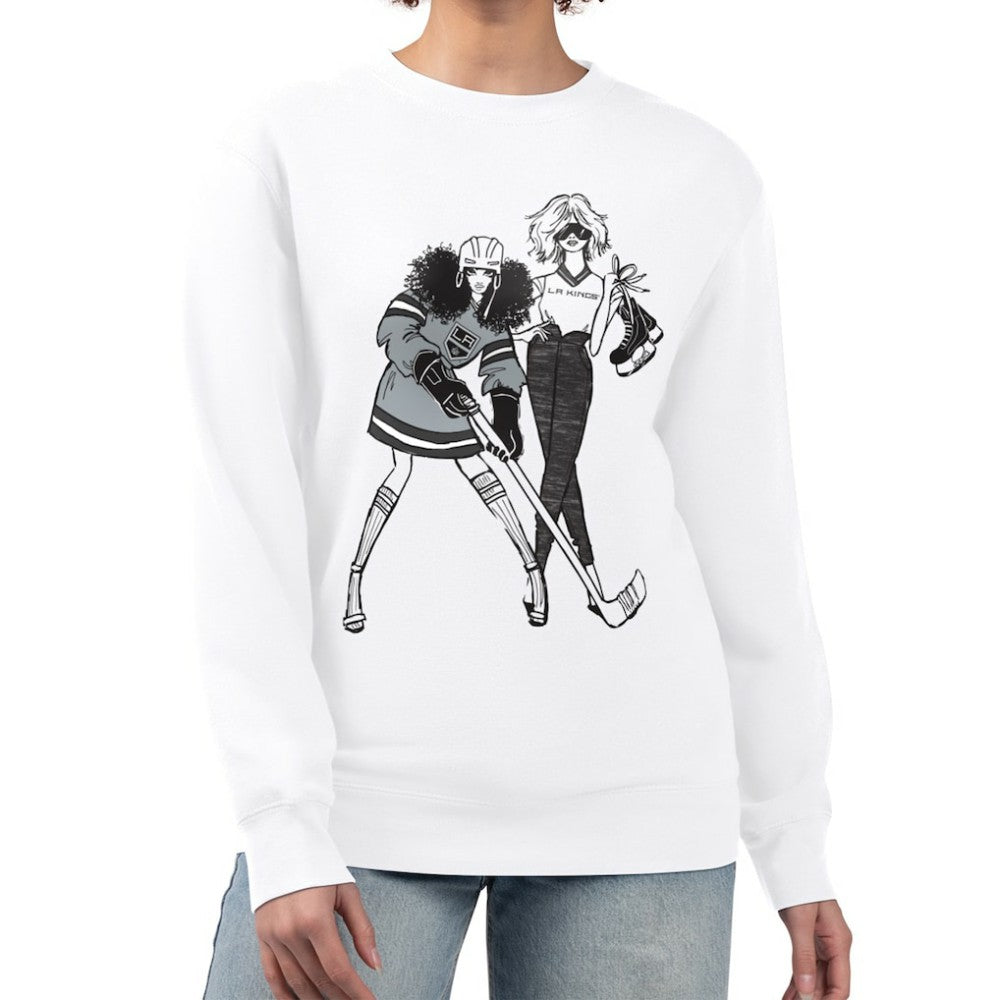 NHL Los Angeles Kings G-III 4Her by Carl Banks Women's Hockey Girls Team Graphic Fleece Pullover Sweatshirt