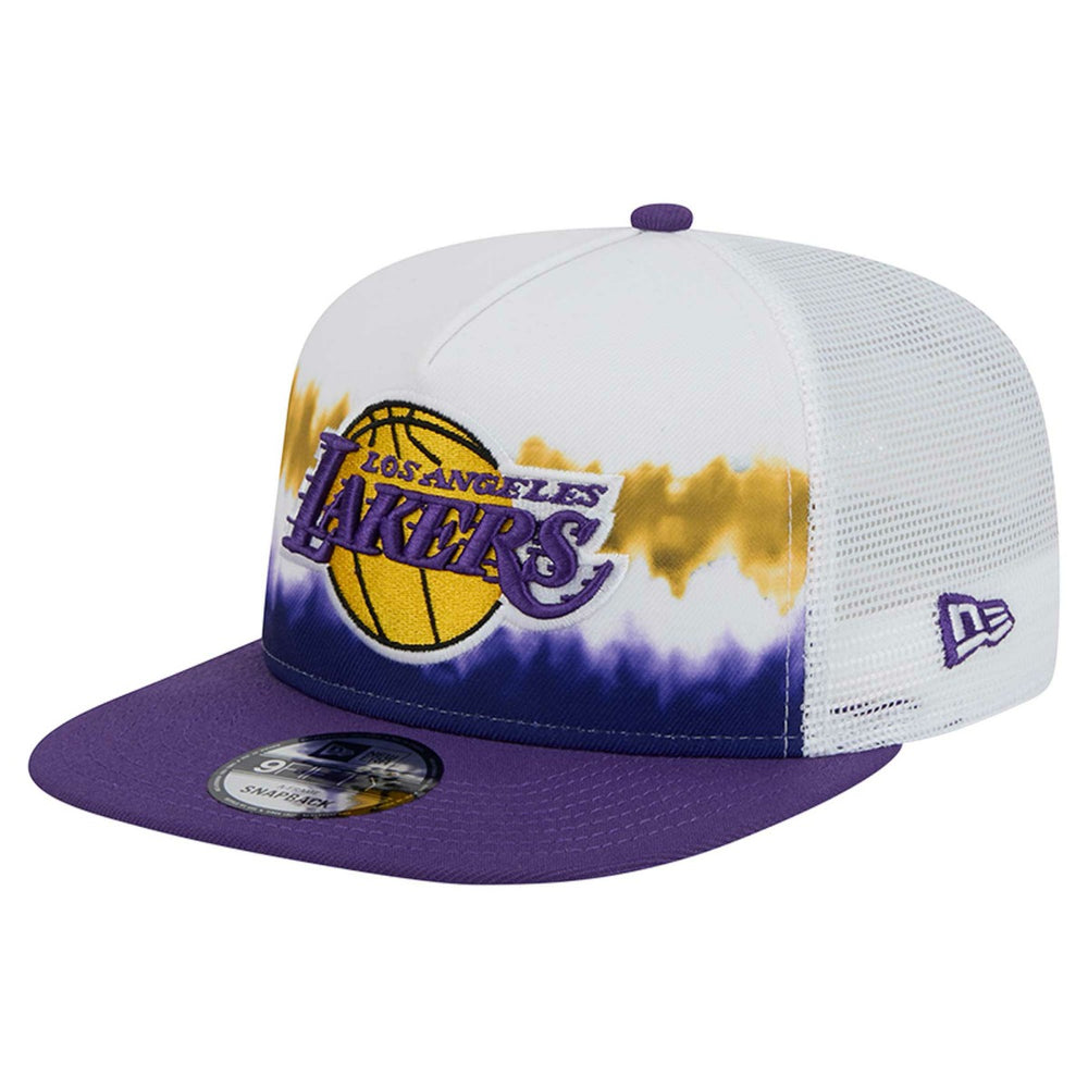 New Era Los Angeles Lakers Dip-Dye 9FIFTY A-Frame Trucker Snapback Hat