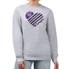 Sacramento Kings G-III 4Her by Carl Banks Women's Heart Graphic Fleece Pullover Sweatshirt