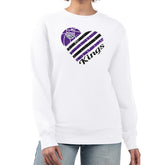 Sacramento Kings G-III 4Her by Carl Banks Women's Heart Graphic Fleece Pullover Sweatshirt