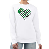 Boston Celtics G-III 4Her by Carl Banks Women's Heart Graphic Fleece Pullover Sweatshirt