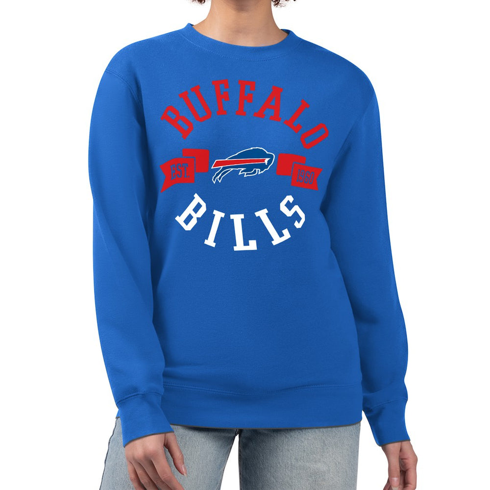 G-III 4Her by Carl Banks Women's Large Team Graphic Fleece Pullover Sweatshirt - Buffalo Bills Pullover