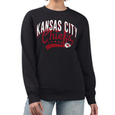 G-III 4Her by Carl Banks Women's Filigree Logo Graphic Fleece Pullover Sweatshirt - Kansas City Chiefs Pullover