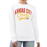 G-III 4Her by Carl Banks Women's Filigree Logo Graphic Fleece Pullover Sweatshirt - Kansas City Chiefs Pullover