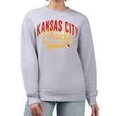 G-III 4Her by Carl Banks Women's Filigree Logo Graphic Fleece Pullover Sweatshirt - Kansas City Chiefs Pullover