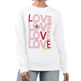 G-III 4Her by Carl Banks Women's Lots of Love Graphic Fleece Pullover Sweatshirt - Kansas City Chiefs Pullover