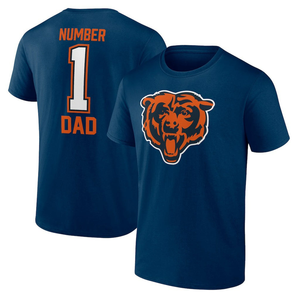 Father's Day #1 Dad T-Shirt - Chicago Bears T-shirts