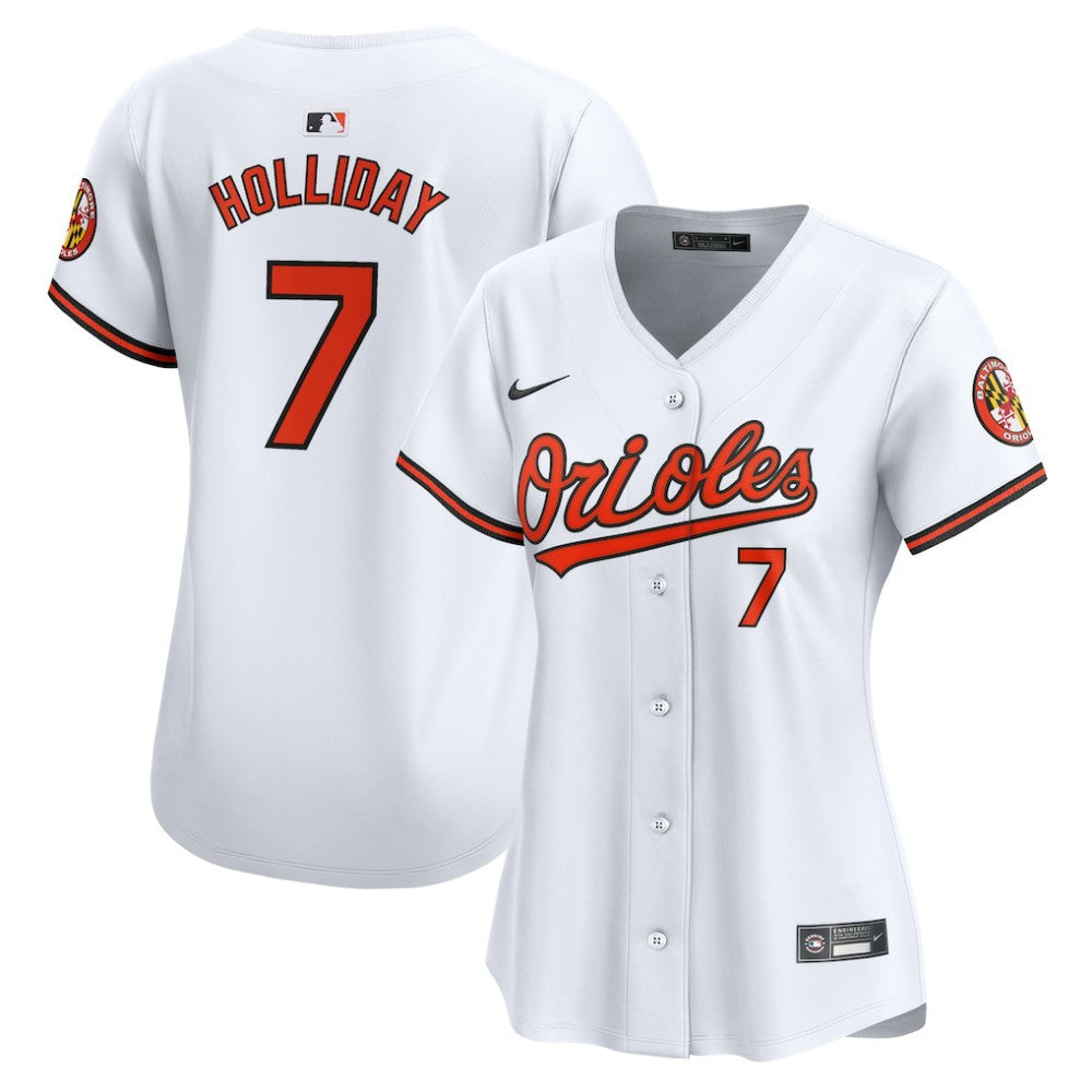 White Jackson Holliday Baltimore Orioles Nike Women's Home Limited Player Jersey