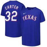 Royal Evan Carter Texas Rangers Nike Youth Name & Number T-Shirt
