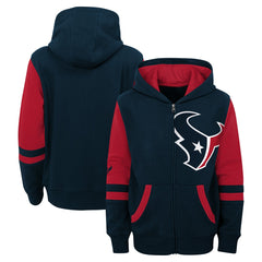 Preschool Stadium Color Block Full-Zip Hoodie - Houston Texans Hoodies