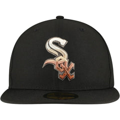 Black Chicago White Sox New Era Dune Gradient Side Patch 59FIFTY Fitted Hat