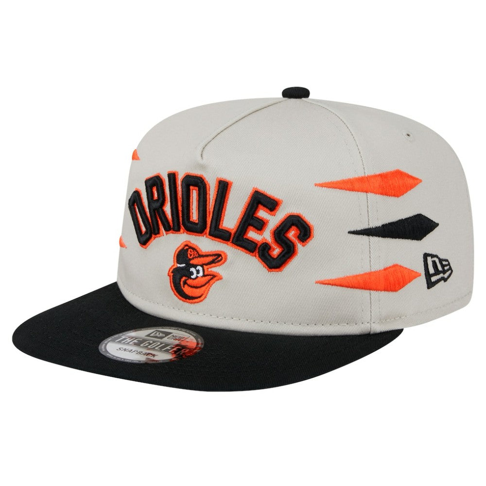 Cream Baltimore Orioles New Era Iron Golfer Snapback Hat