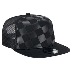 Black Chicago Cubs New Era Score Check 9FIFTY A-Frame Trucker Snapback Hat