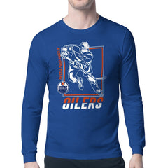 NHL Edmonton Oilers Starter Player Grid Long Sleeve T-Shirt