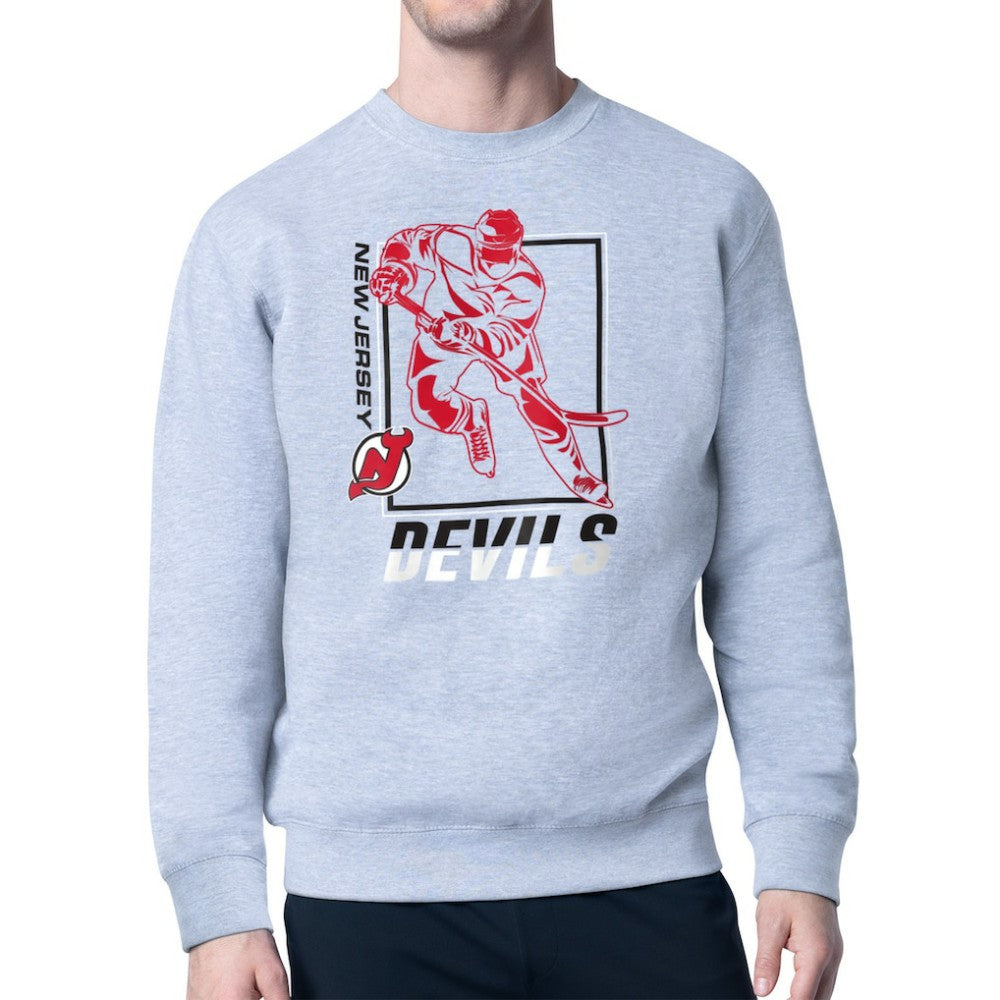 NHL New Jersey Devils Starter Player Grid Fleece Pullover Sweatshirt