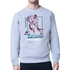 NHL Colorado Avalanche Starter Player Grid Fleece Pullover Sweatshirt