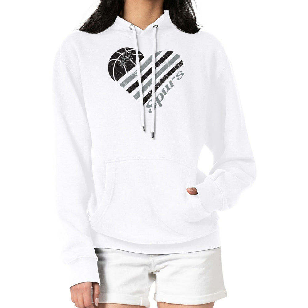 San Antonio Spurs G-III 4Her by Carl Banks Women's Heart Pullover Hoodie - White on sale