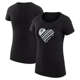 San Antonio Spurs G-III 4Her by Carl Banks Women's Super-Slim Fit Lightweight Heart T-Shirt
