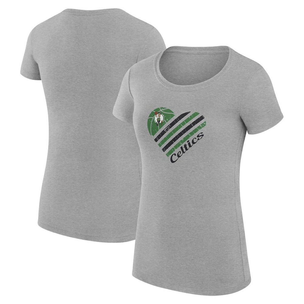 Boston Celtics G-III 4Her by Carl Banks Women's Super-Slim Fit Lightweight Heart T-Shirt