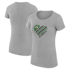 Boston Celtics G-III 4Her by Carl Banks Women's Super-Slim Fit Lightweight Heart T-Shirt