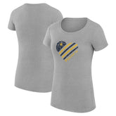 Indiana Pacers G-III 4Her by Carl Banks Women's Super-Slim Fit Lightweight Heart T-Shirt