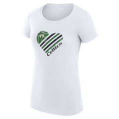 Boston Celtics G-III 4Her by Carl Banks Women's Super-Slim Fit Lightweight Heart T-Shirt