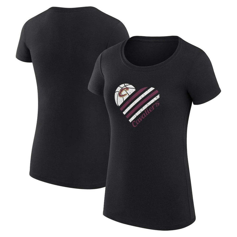 Cleveland Cavaliers G-III 4Her by Carl Banks Women's Super-Slim Fit Lightweight Heart T-Shirt sale