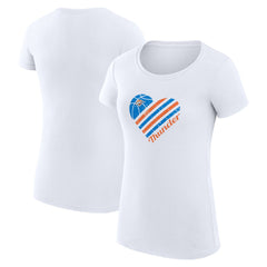 Oklahoma City Thunder G-III 4Her by Carl Banks Women's Super-Slim Fit Lightweight Heart T-Shirt