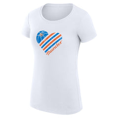 Oklahoma City Thunder G-III 4Her by Carl Banks Women's Super-Slim Fit Lightweight Heart T-Shirt